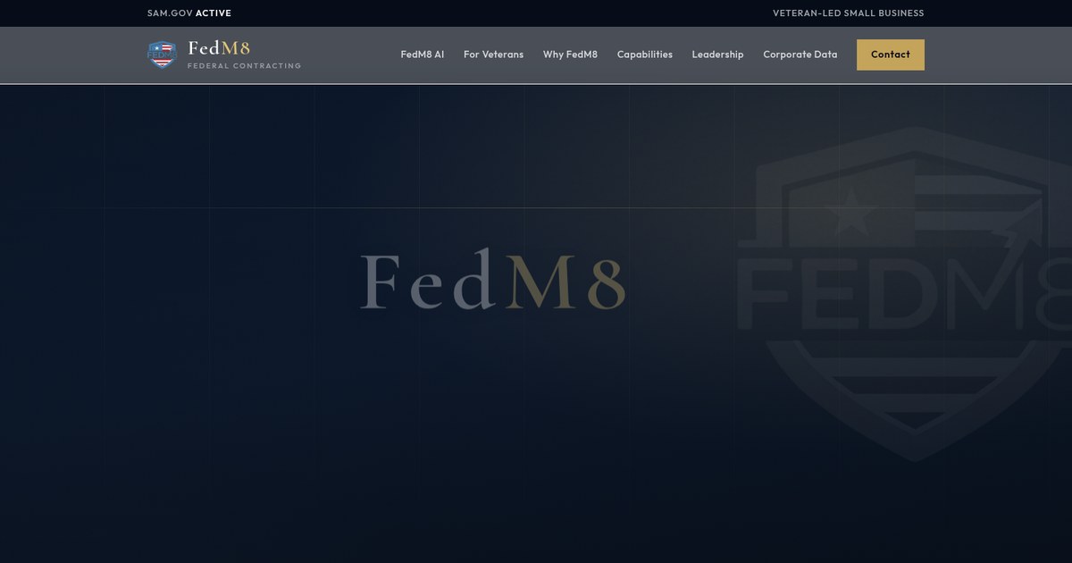 FedM8, veteran-led federal contracting